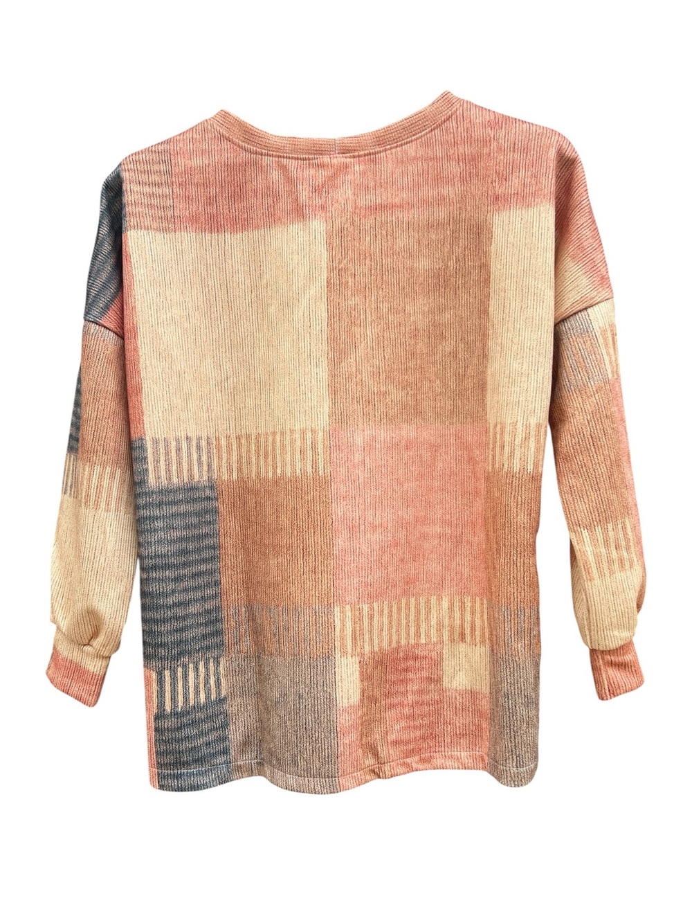 Breast Cancer Awareness Patchwork Multicolor Button-Front Cardigan Top Size L - Picture 4 of 8